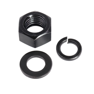 发黑高强度六角螺母平垫圈弹垫组合 M4M5-M36 华司介子外六方螺帽