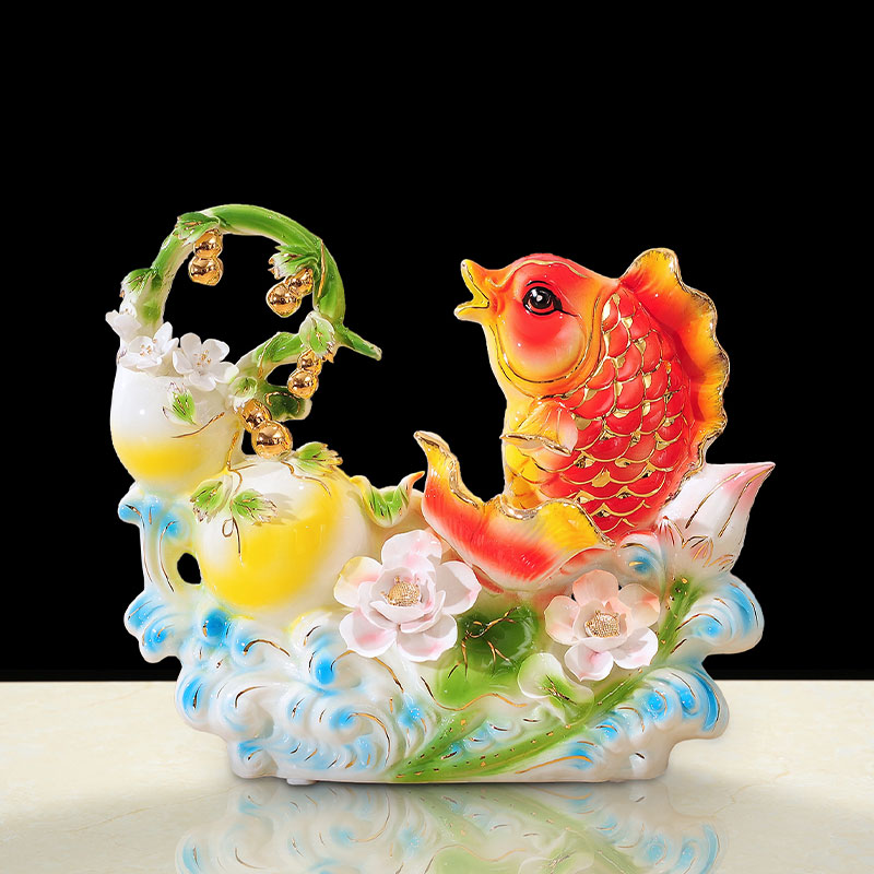 中式鱼葫芦装饰摆件铺开业礼品