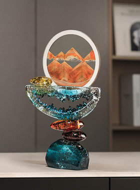 轻奢时来运转工艺品流沙画摆件