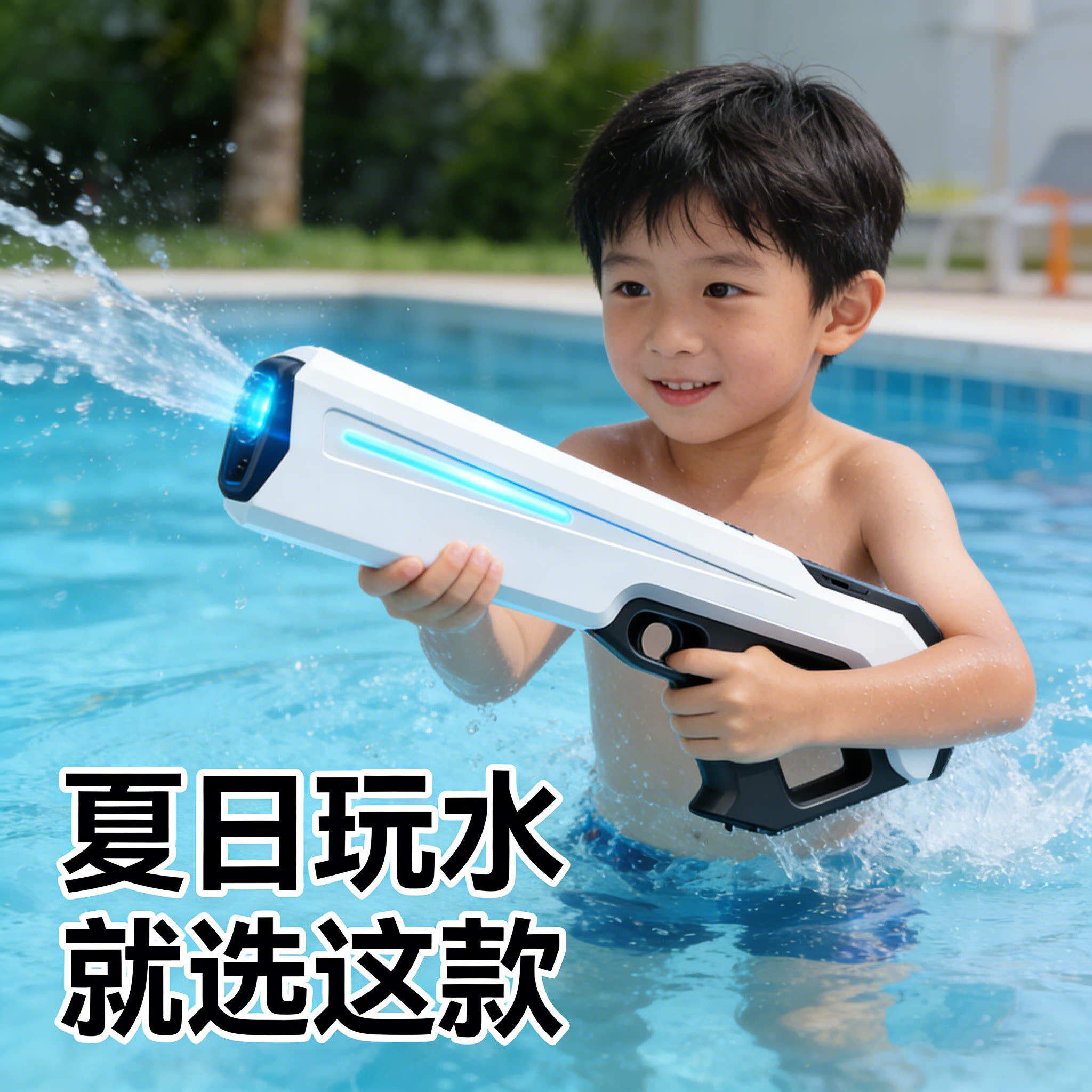 成人电动脉冲连发高压远射程水枪