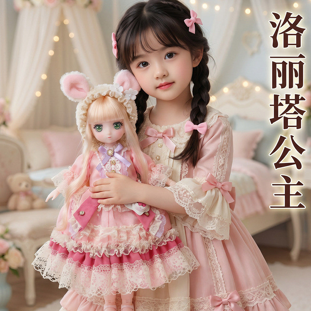 洛丽塔洋娃娃玩具女孩换装玩偶2026新款芭娃娃套装大礼盒仿真人偶