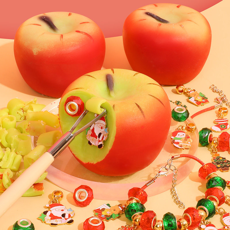 圣诞节苹果挖宝盲盒肥皂儿童考古挖掘玩具女孩子礼物香皂寻宝藏石