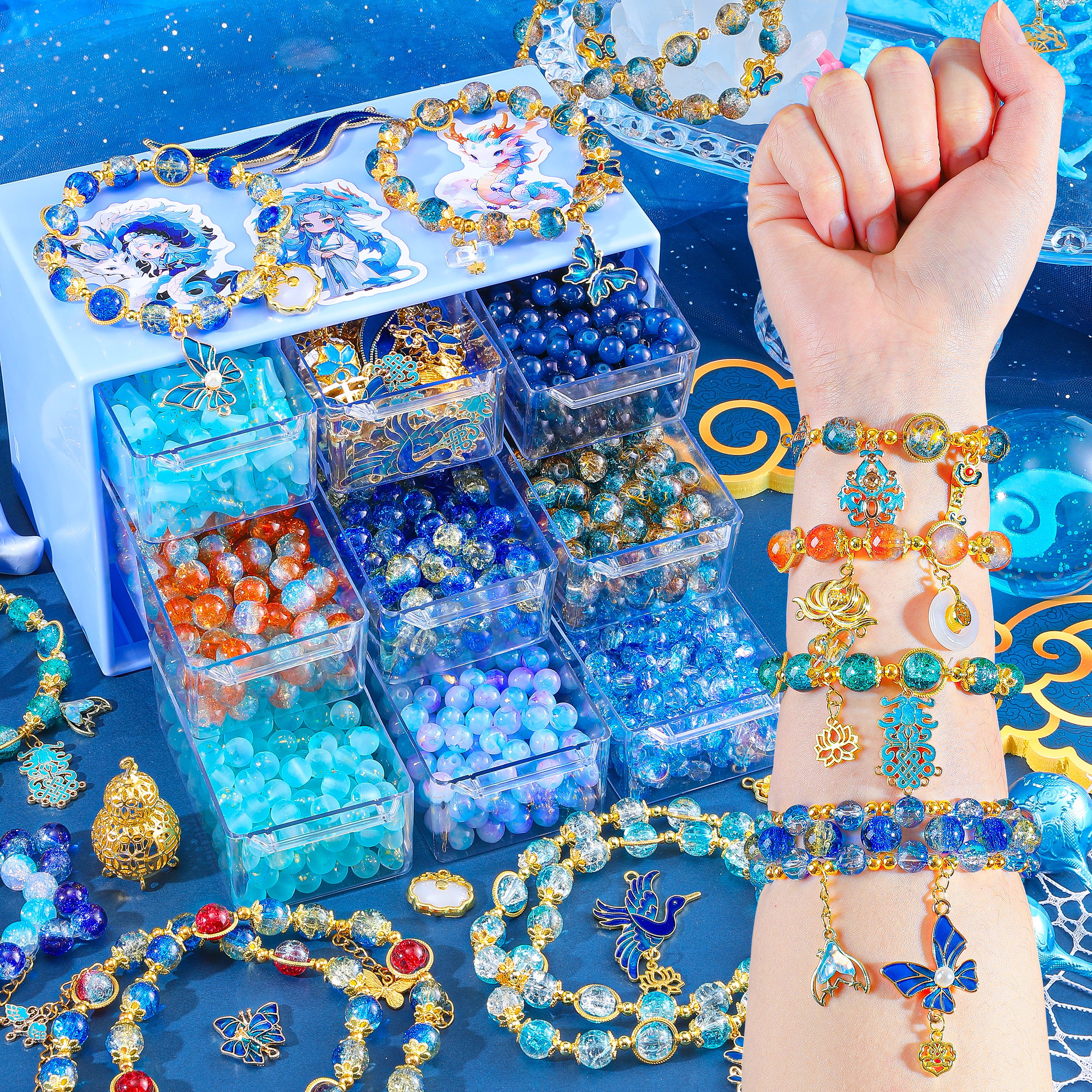 儿童串珠手工diy材料礼盒女孩