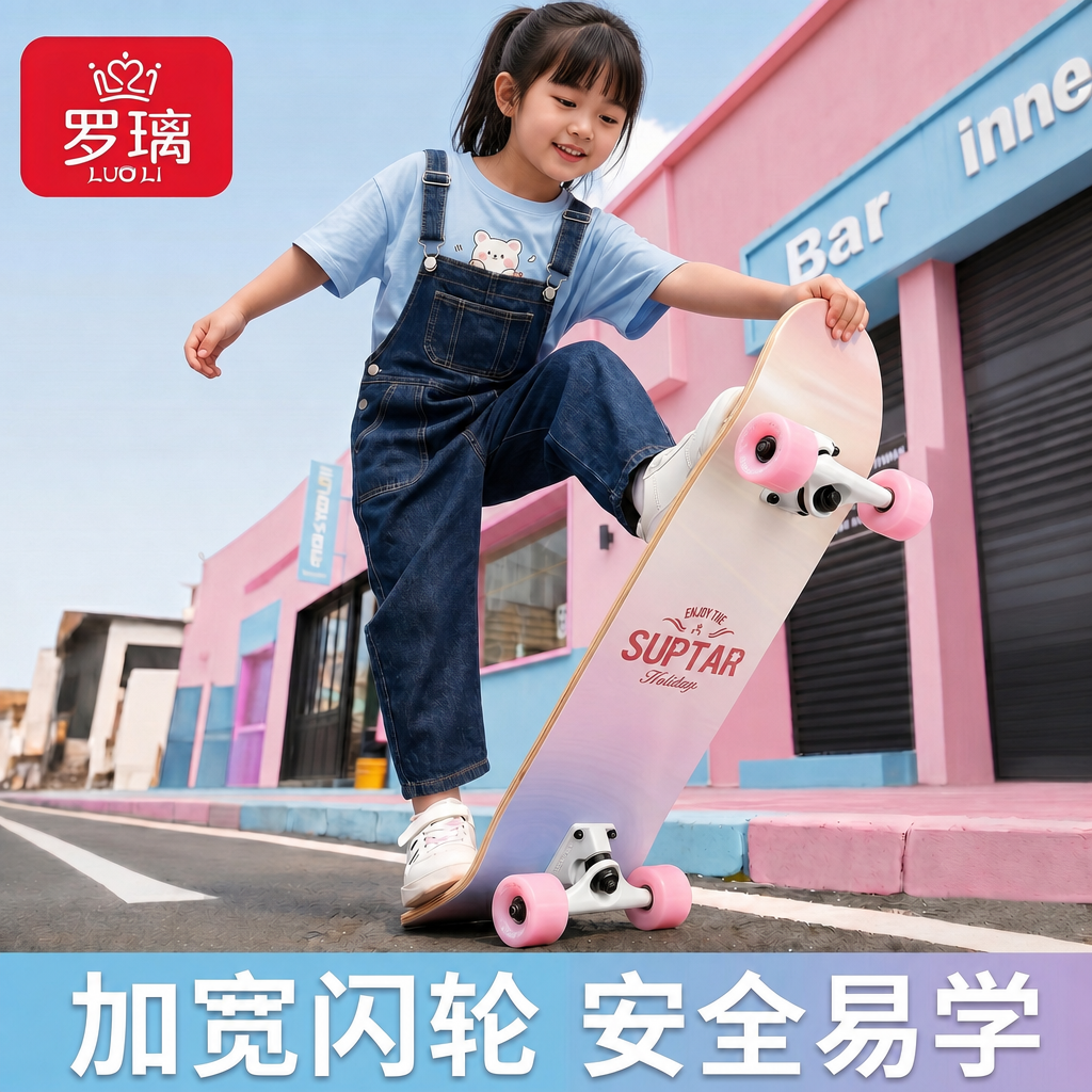 滑板儿童滑板车3到6到12岁女孩玩具初学者2026新款女童小学生礼物