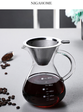 Niga Home 硼硅玻璃滴漏式咖啡分享壶 47228755220