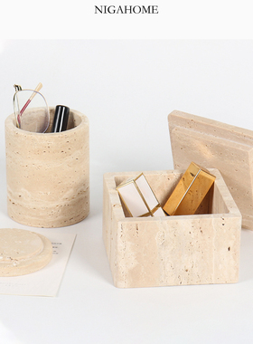 NigaHome 方形大理石玄关浴室化妆台杂物收纳盒子 43533099710