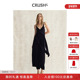 CRUSH Collection早春新款 简约优雅V领百褶连衣裙伞裙