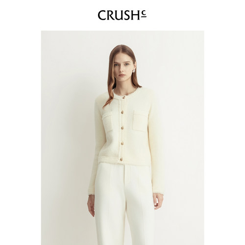 杨采钰同款CRUSH Collection2026年秋冬新款泰迪圈圈流苏边夹克女