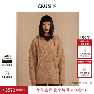 2023秋冬新款 美式 Collection女装 CRUSH 复古泰迪休闲套头连帽卫衣