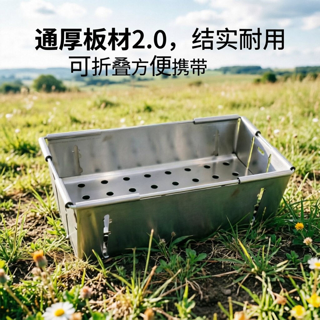 加厚不锈钢2.0折叠烧烤炉子