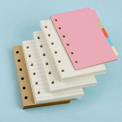 A7 6Holes Loose Leaf Notebook Refill Spiral Binder Inner Pag