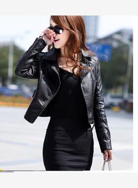 Pu Leather Wear Jacket Autumn Coat For Women Jackets XL-3XL