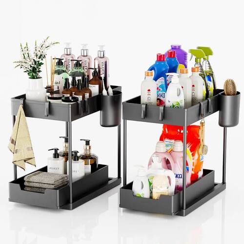 Under Sink Organizers 2 Tier Under Bathroom Cabinet Holder w