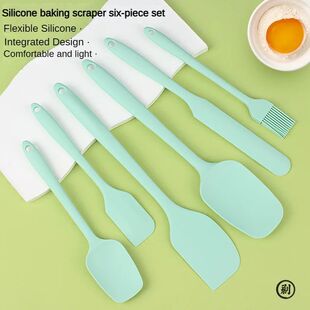 6pc Spatula Silicone baking set cake for kit with frosting