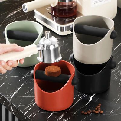 Espresso Knock Box - Barista Coffee Grounds Container with A