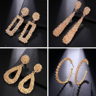Fashion Gold Drop Earrings for Women Statement Big Geometric