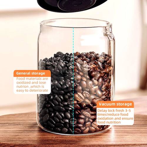 Vacuum Sealed Jar Coffee Bean Storage Bottle Kitchen Food Gr