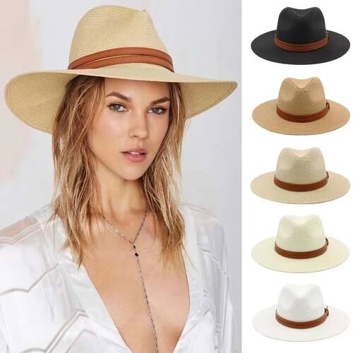 Large Size 56-58 59-60cm New Natural Panama Straw Hat Summer
