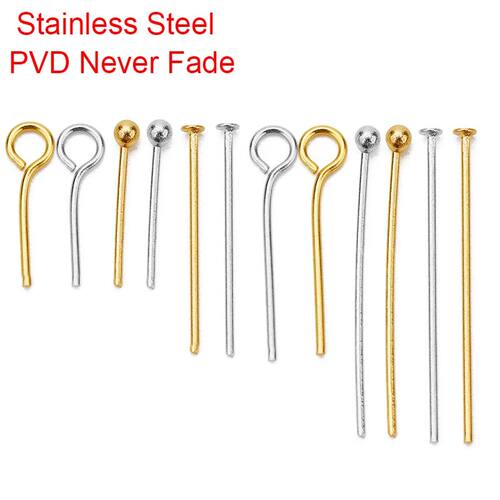 30 100 pcs Stainless Steel Headpins Flat Head Needles Bulk P