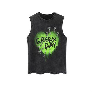 美式潮复古亚比风水洗短袖t恤oversize情侣宽松做旧时尚印花上衣