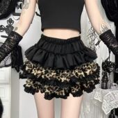甜酷朋克蓬蓬裙暗黑亚文化少女辣妹亚比短裙蛋糕新款 防走光半身裙