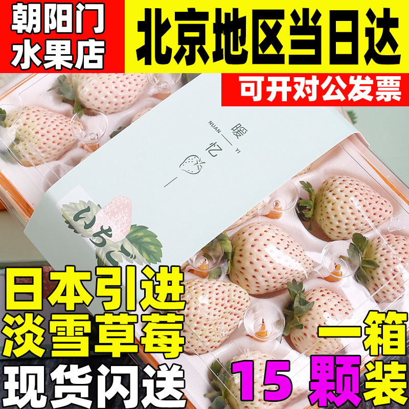 日本引进淡雪公主白草莓新鲜礼盒装牛奶油味孕妇稀有水果现摘新鲜