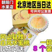 冈山县·胜央町温室白凤水蜜桃赤秀等级特大果软桃脆甜多汁空运