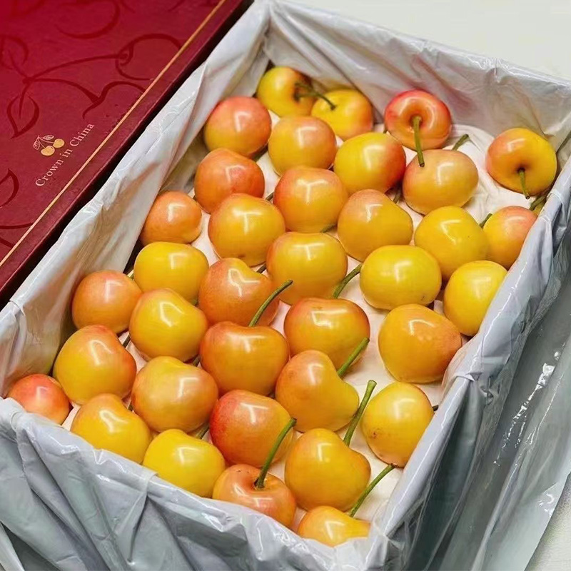 【礼盒装】顺丰大连黄樱桃国产黄大樱桃2斤新鲜水果水果