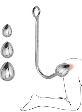 Stainless Steel Anal Hook, 3 Size Anal Balls Changeable Ana