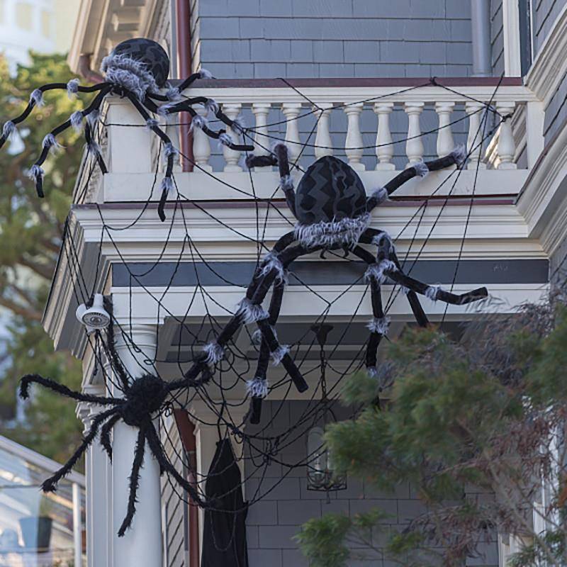Black White Halloween Spider Web Giant Stchy Cobweb For
