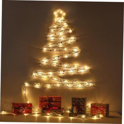 star lamp Christmas decoration bronzing ribbon light string1