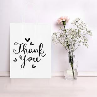 10 Pieces Paper Bags Thank You Gift Bags Bulk with Handle