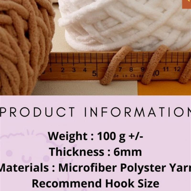 100g Chenille Crochet Cotton yarn thick wool Knitting IUZyar