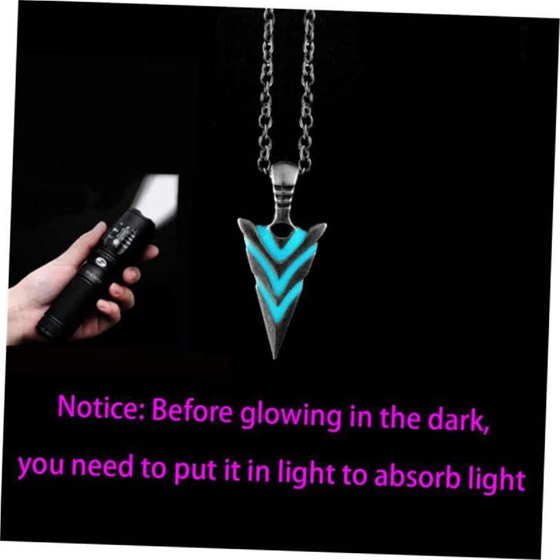 Glow In The Dark Pike Necklace for Women Men Halloween Gift