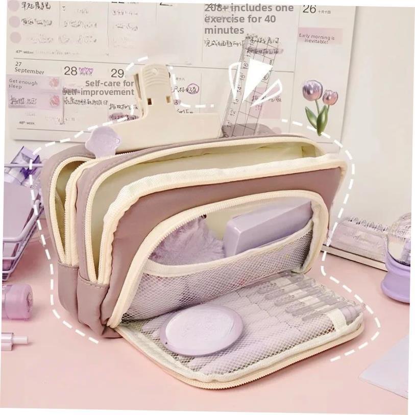 Girl Large Capacity Aesthetic Pencil Bag School Cases Cute