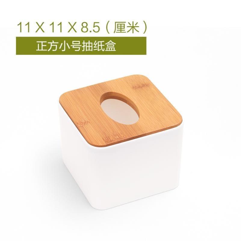 tissue box room paper storage napkin holder 收纳竹盖纸巾盒