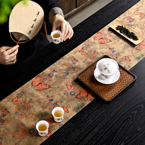 云纱茶席防水禅意高端轻奢茶桌垫