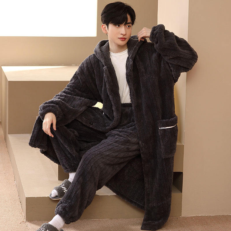 全棉纯棉冬季珊瑚绒睡衣男士加绒加厚睡袍加肥特大码300斤法兰绒,女士内衣/男士内衣/家居服,睡衣/家居服套装,淘宝优惠券,粉丝福利购,淘宝优惠卷