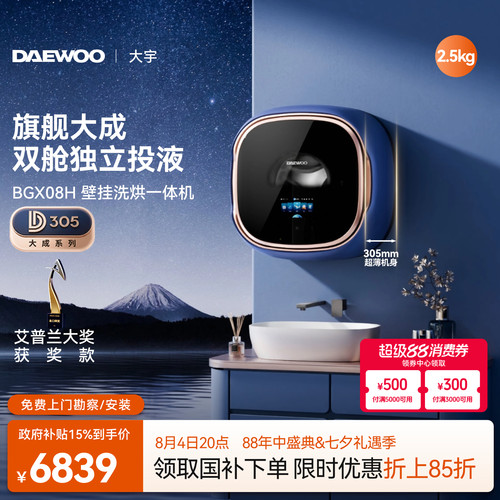 大宇壁挂洗衣机/旗舰双舱投液