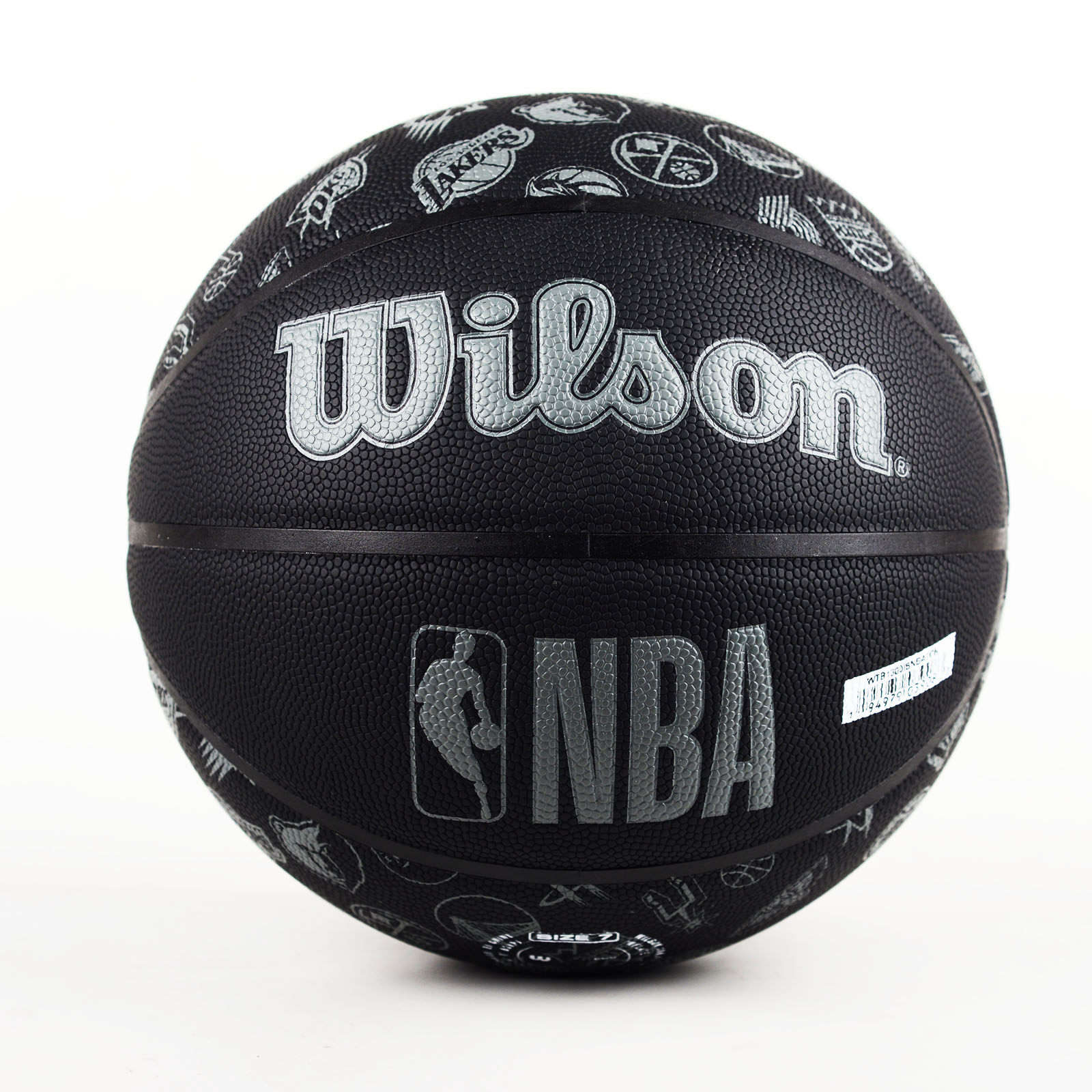 威尔胜nba篮球球队logo全家福纪念礼物球迷wtb1300黑色7号pu室外