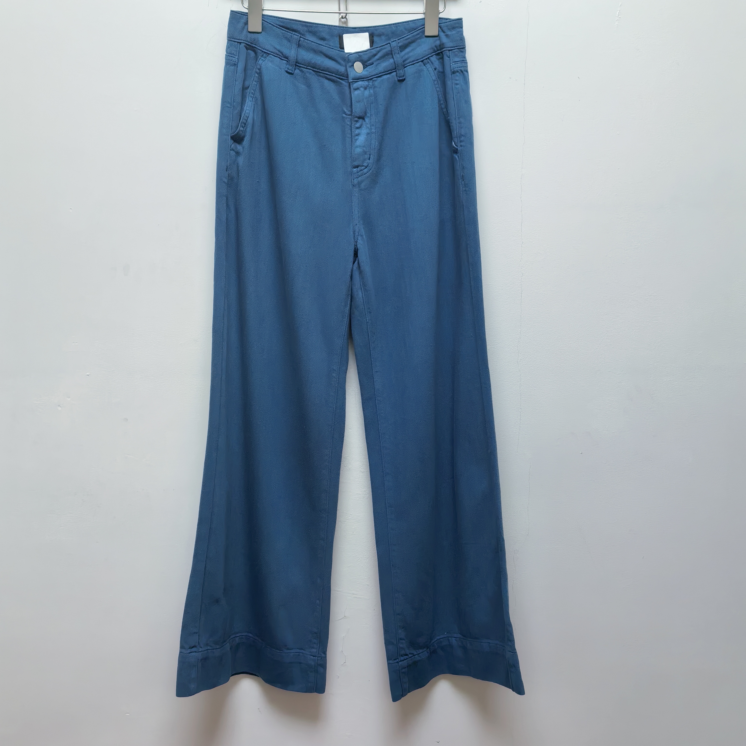 2025春秋新款时尚百搭高腰显瘦直筒牛仔裤女宽松阔腿长裤子P045