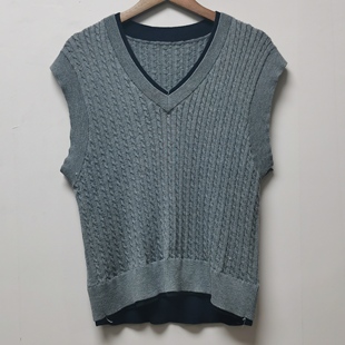 设计师样板去标2025春秋新款 百搭显瘦针织马甲坎肩女F744 时尚
