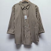 新款 韩版 显瘦条纹衬衫 2025去标春装 女士长袖 上衣I173