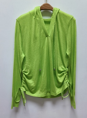 【好物推荐】春秋季时尚百搭宽松薄款连帽针织衫品牌折扣店M047