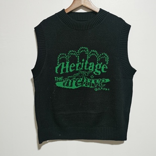 简约无袖 福利款 百搭宽松大码 时尚 毛衣马甲J384 工厂尾货2025秋冬季