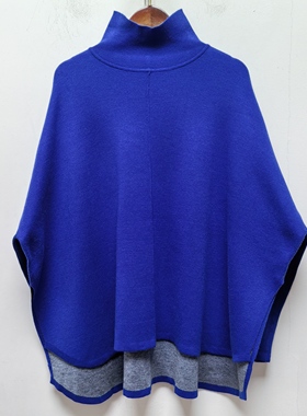 2026秋冬新款去标女装高领套头毛衣女宽松慵懒风针织衫上衣P785