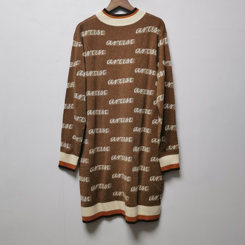 【艺】系列去标撤柜女装春秋新款通勤百搭简约长款针织上衣A077