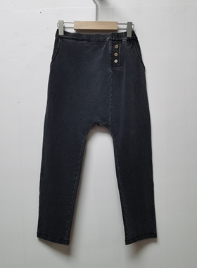 BO系列品牌去标童装春秋款灰色牛仔弹力哈伦裤大屁股休闲百搭K987