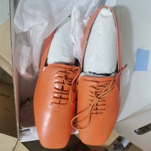 糖果色低跟女士皮鞋 撤柜春秋四季 单鞋 羊皮革方头女鞋 D917微瑕 款