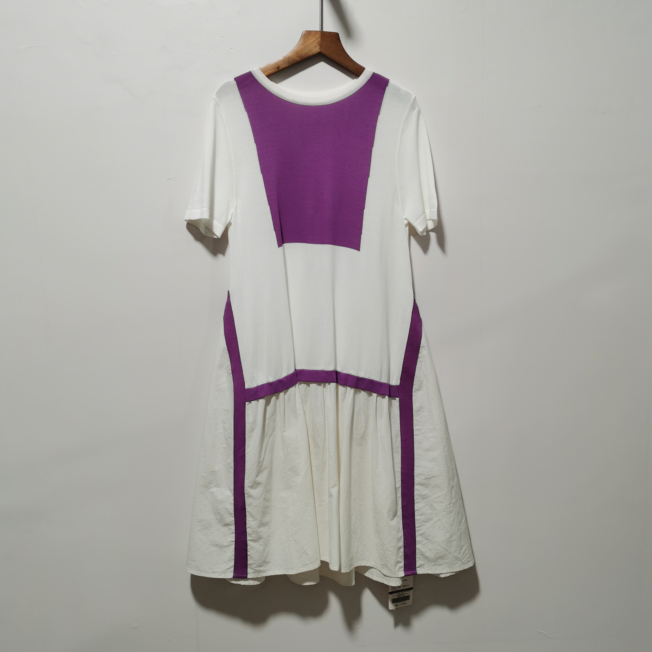 画系列品牌去标夏装新款韩版女装短袖针织连衣裙修身裙子3141轻污